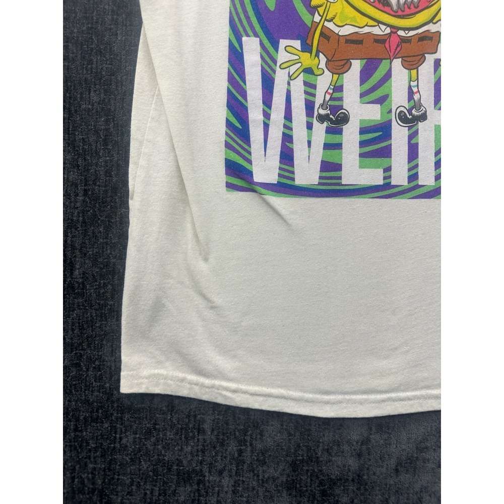Nickelodeon T Shirt Mens Large White Spongebob Squarepants Graphic Stay Weird - Picture 2 of 9